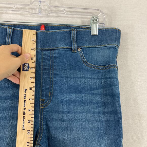 SPANX Flare Soft Stretch Pull-on Jeans in Vintage Indigo Denim Size Large - Picture 7 of 10